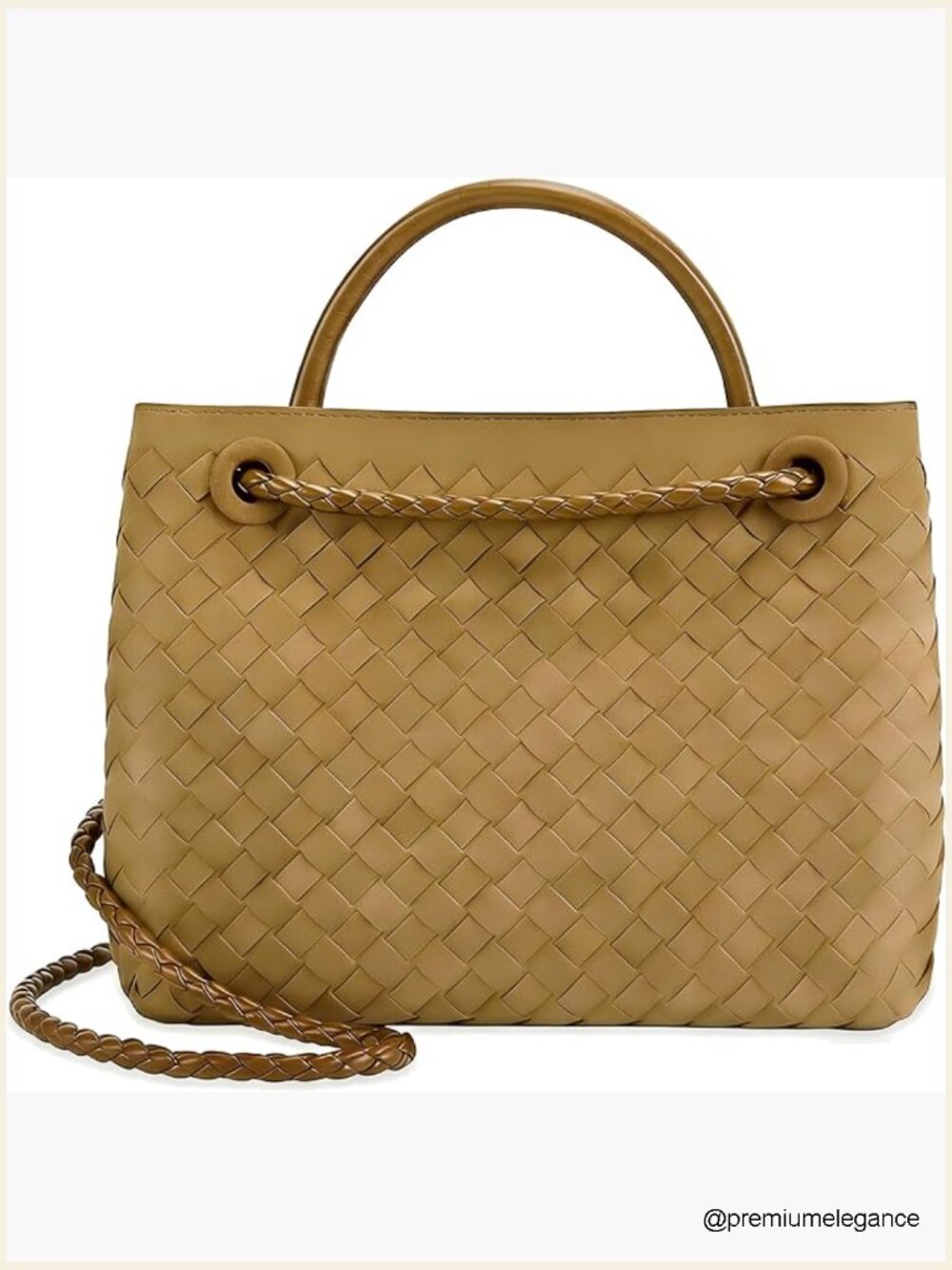Woven Slouchy Suede Tote Bag Crossbody Shoulder Purse